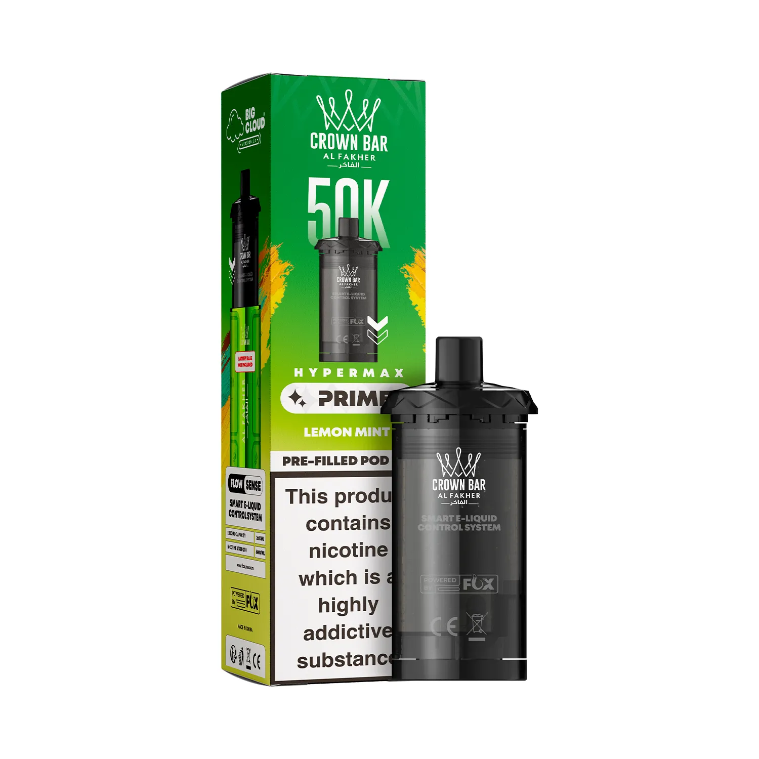 AL-FAKHER-HYPERMAX-PRIME-50K-PREFILLED-POD-LEMON-MINT.webp Prime Pod Refill - Lemon Mint (Box) - Image 1