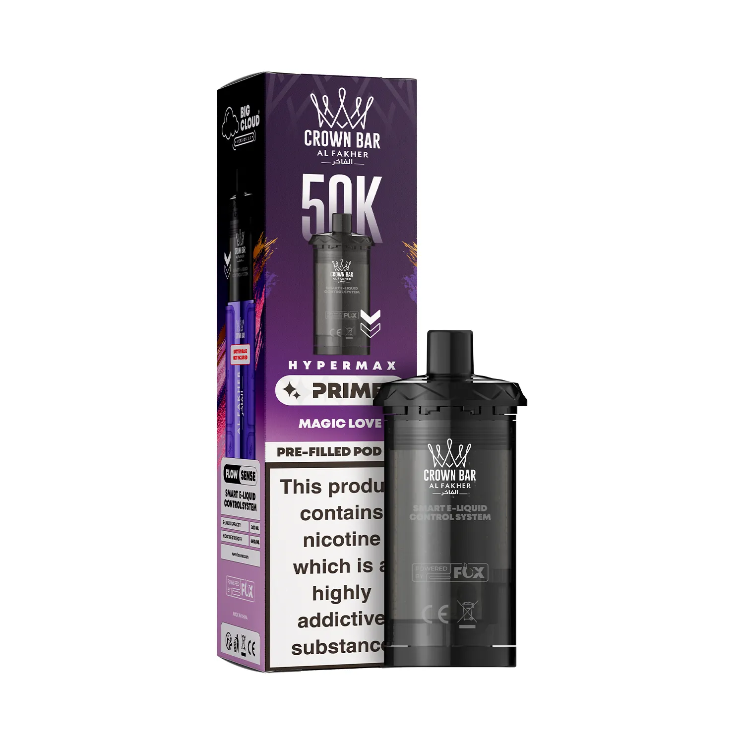 AL-FAKHER-HYPERMAX-PRIME-50K-PREFILLED-POD-MAGIC-LOVE.webp Prime Pod Refill - Magic Love (Box) - Image 1