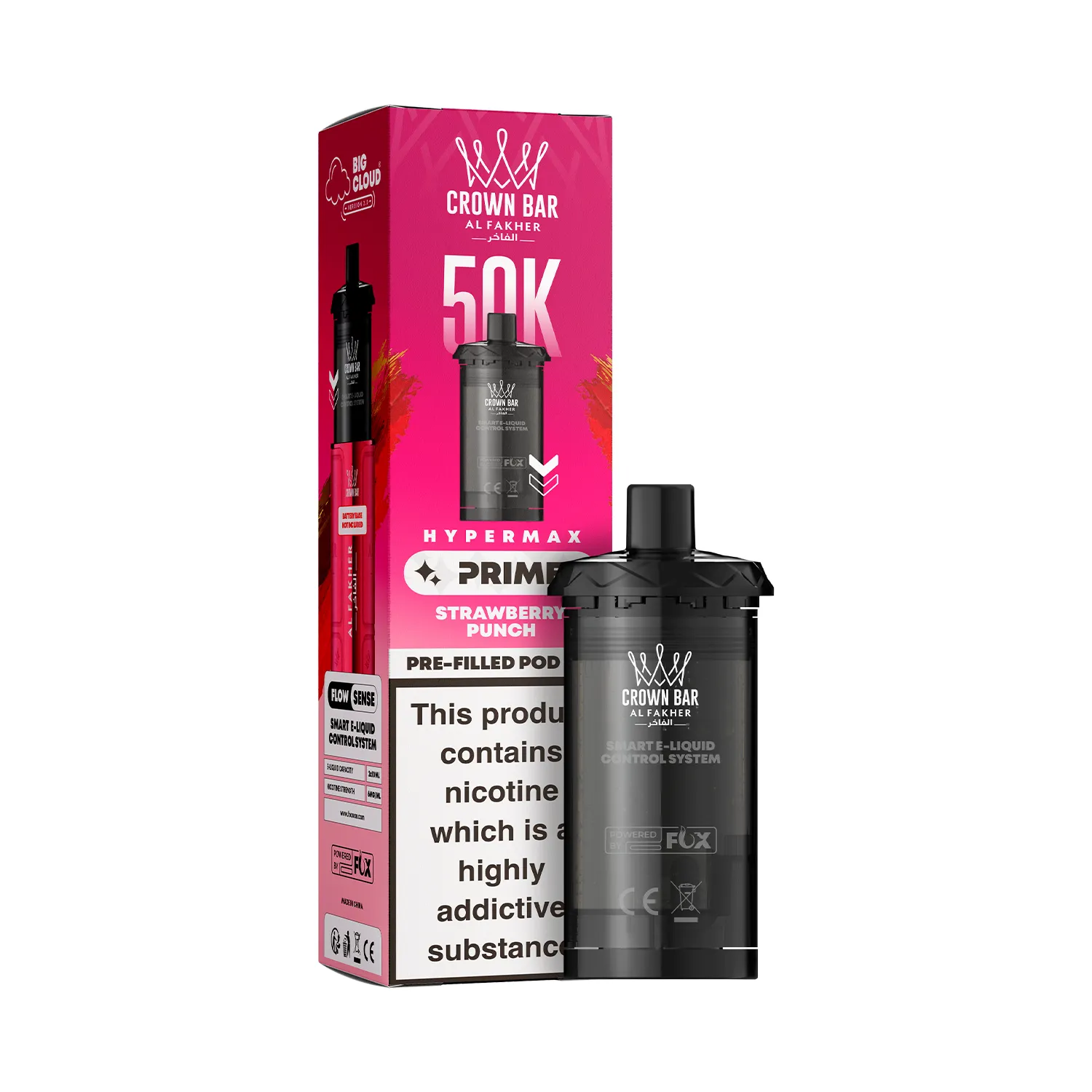 AL-FAKHER-HYPERMAX-PRIME-50K-PREFILLED-POD-STRAWBERRY-PUNCH.webp Prime Pod Refill - Strawberry Punch (Box) - Image 1