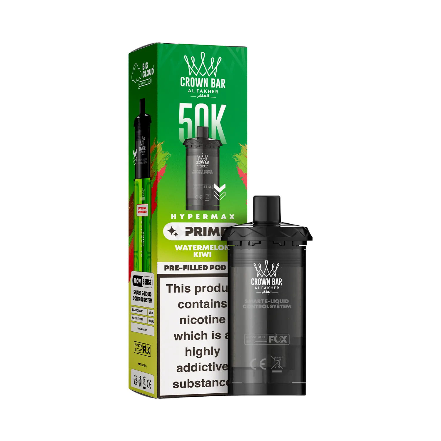 AL-FAKHER-HYPERMAX-PRIME-50K-PREFILLED-POD-WATERMELON-KIWI.webp Prime Pod Refill - Watermelon Kiwi (Box) - Image 1