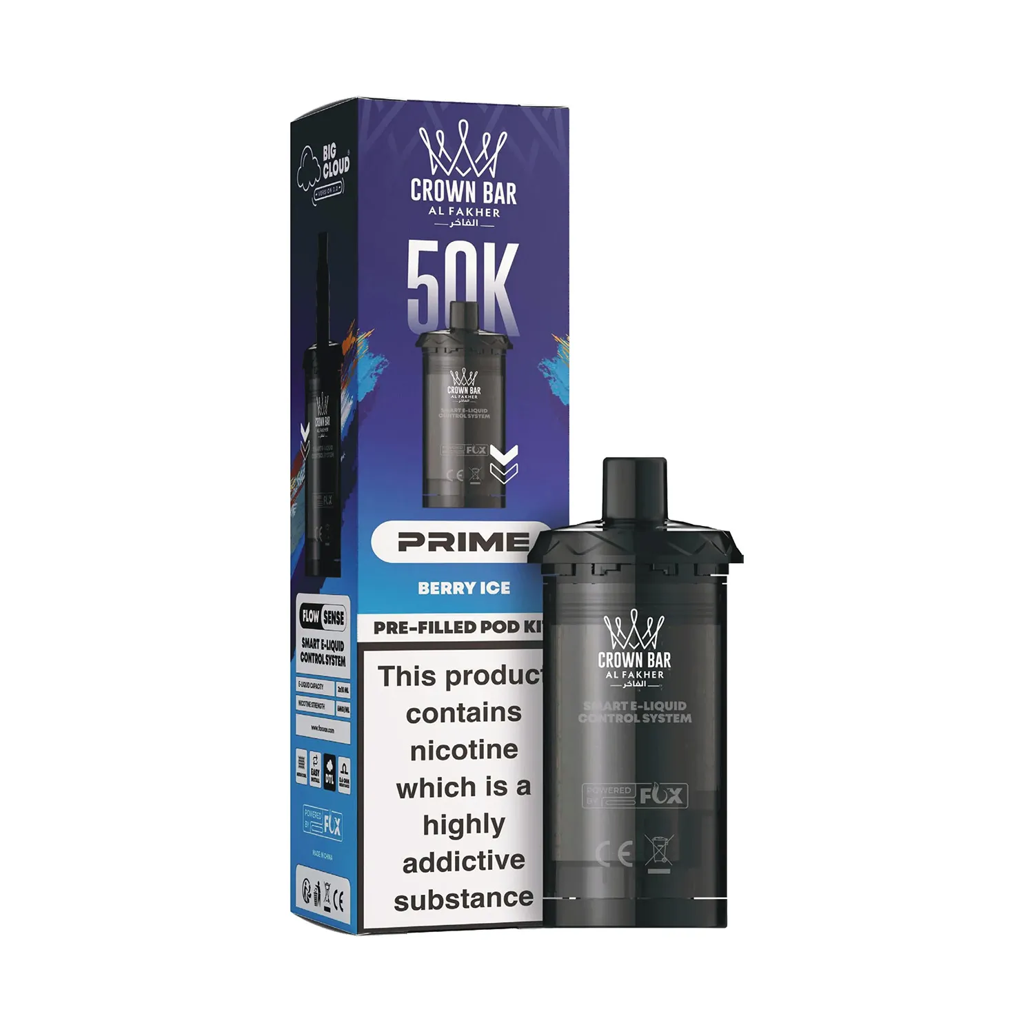 AL FAKHER CROWN BAR PRIME 50K PRE-FILLED POD KIT - BERRY ICE Prime Pod Refill - Berry Ice (Box) - Image 1