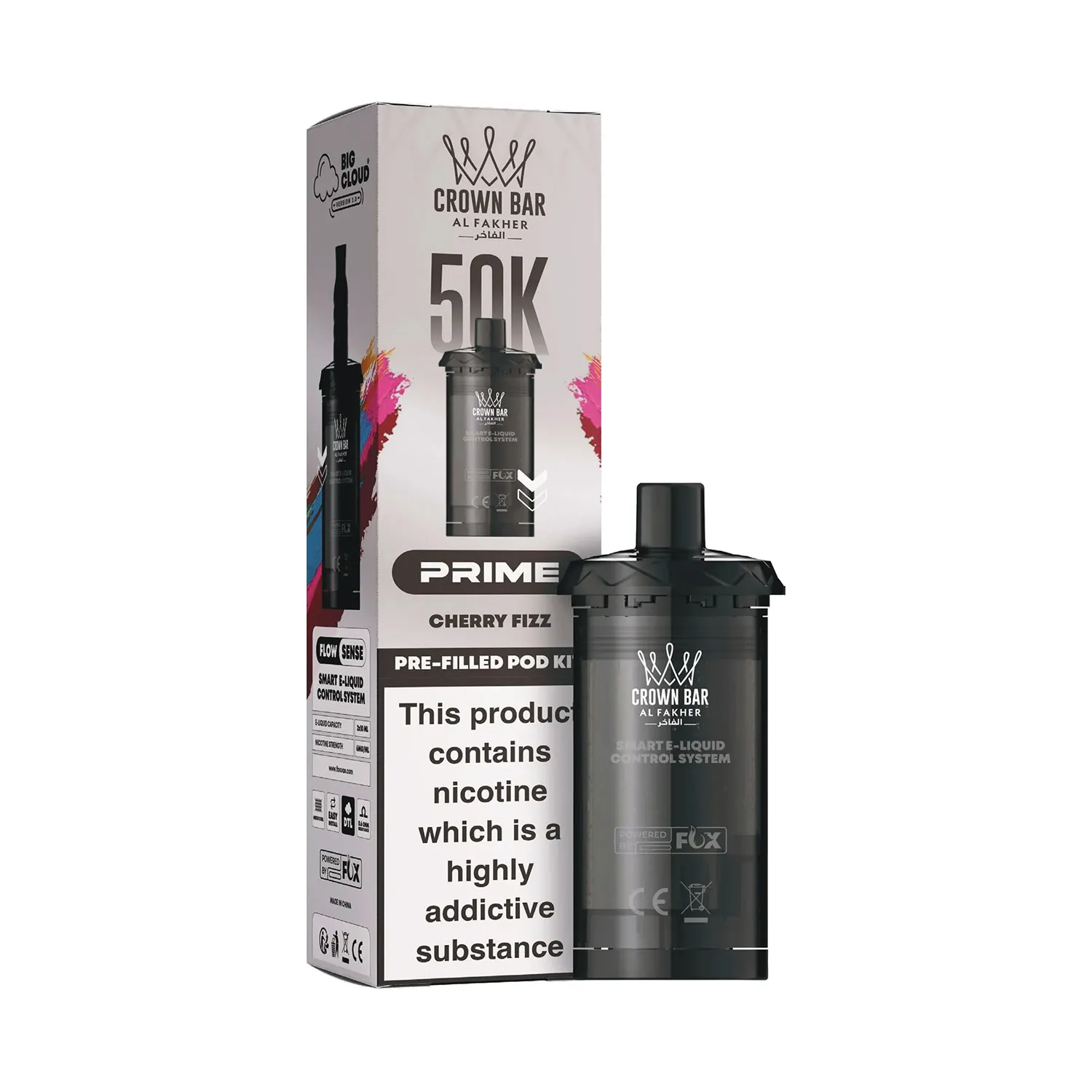 AL FAKHER CROWN BAR PRIME 50K PRE-FILLED POD KIT - CHERRY FIZZ Prime Pod Refill - Cherry Fizz (Box) - Image 1