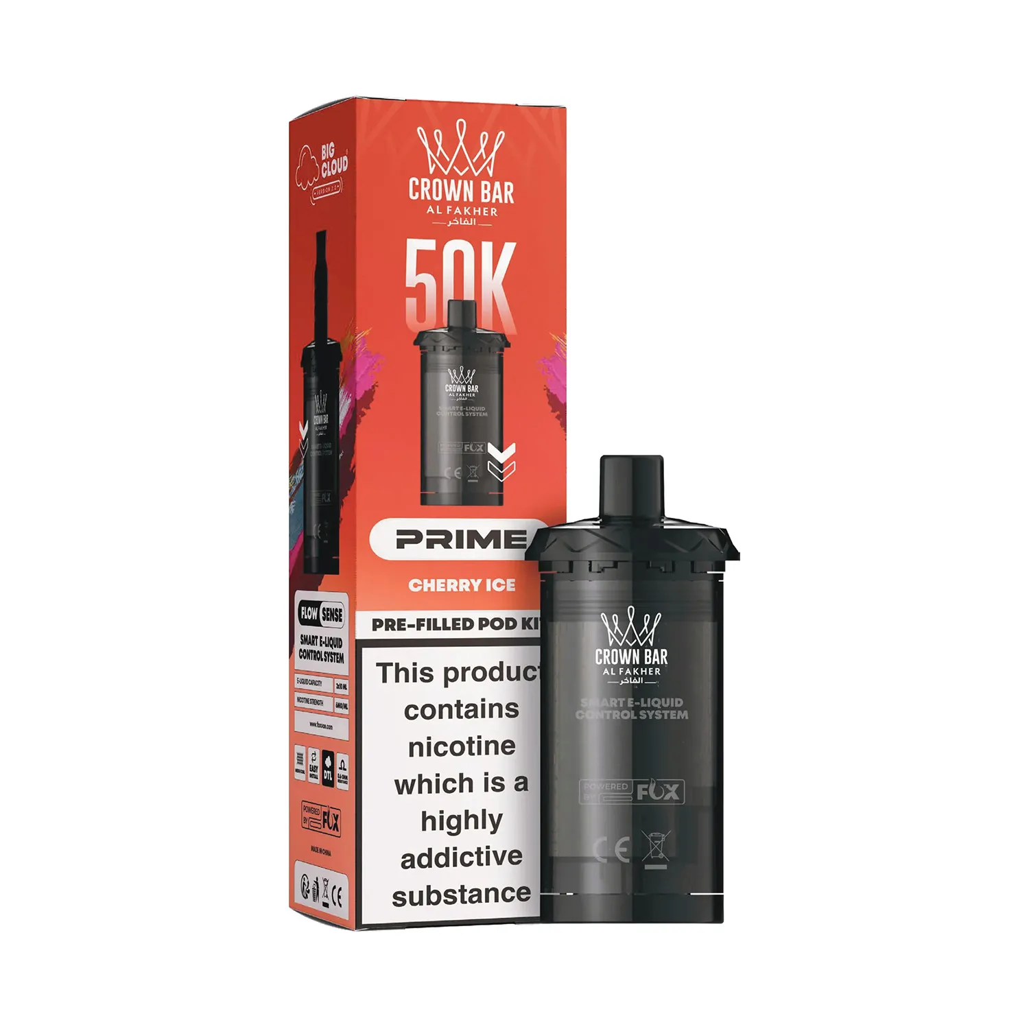 AL FAKHER CROWN BAR PRIME 50K PRE-FILLED POD KIT - CHERRY ICE Prime Pod Refill - Cherry Ice (Box) - Image 1