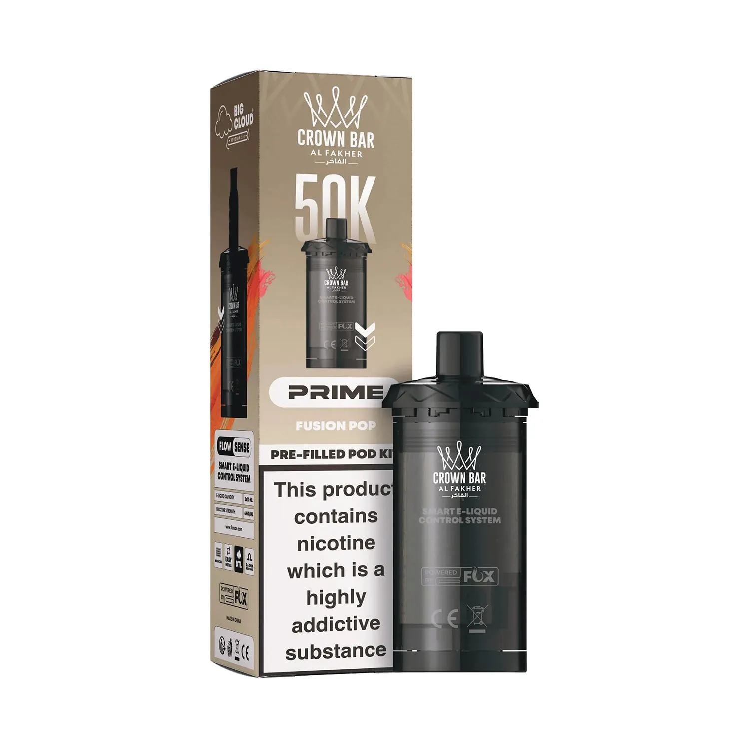 AL FAKHER CROWN BAR PRIME 50K PRE-FILLED POD KIT - FUSION POP Prime Pod Refill - Fusion Pop (Box) - Image 1
