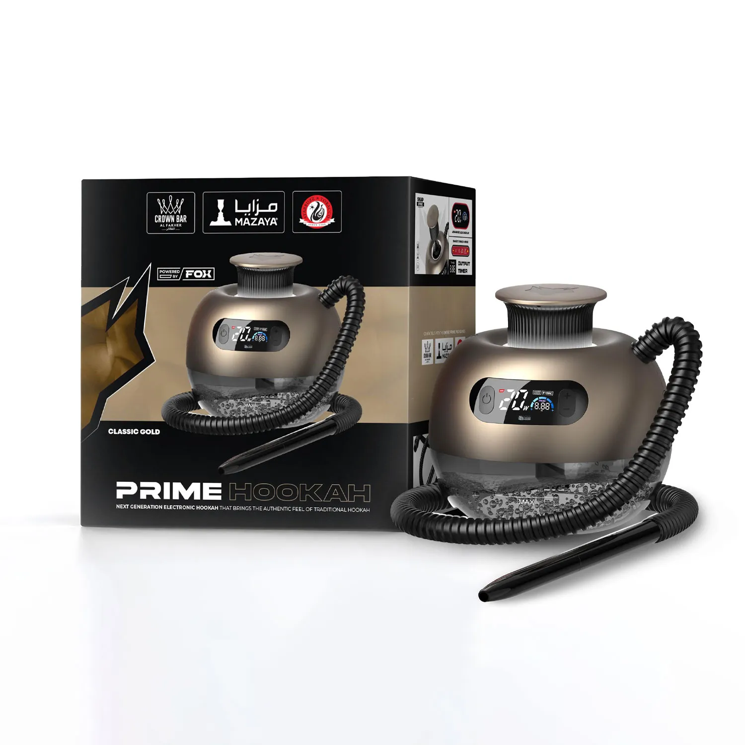 Prime-Hookah-Classic-Gold Prime Hookah - Classic Gold (Case) - Image 1