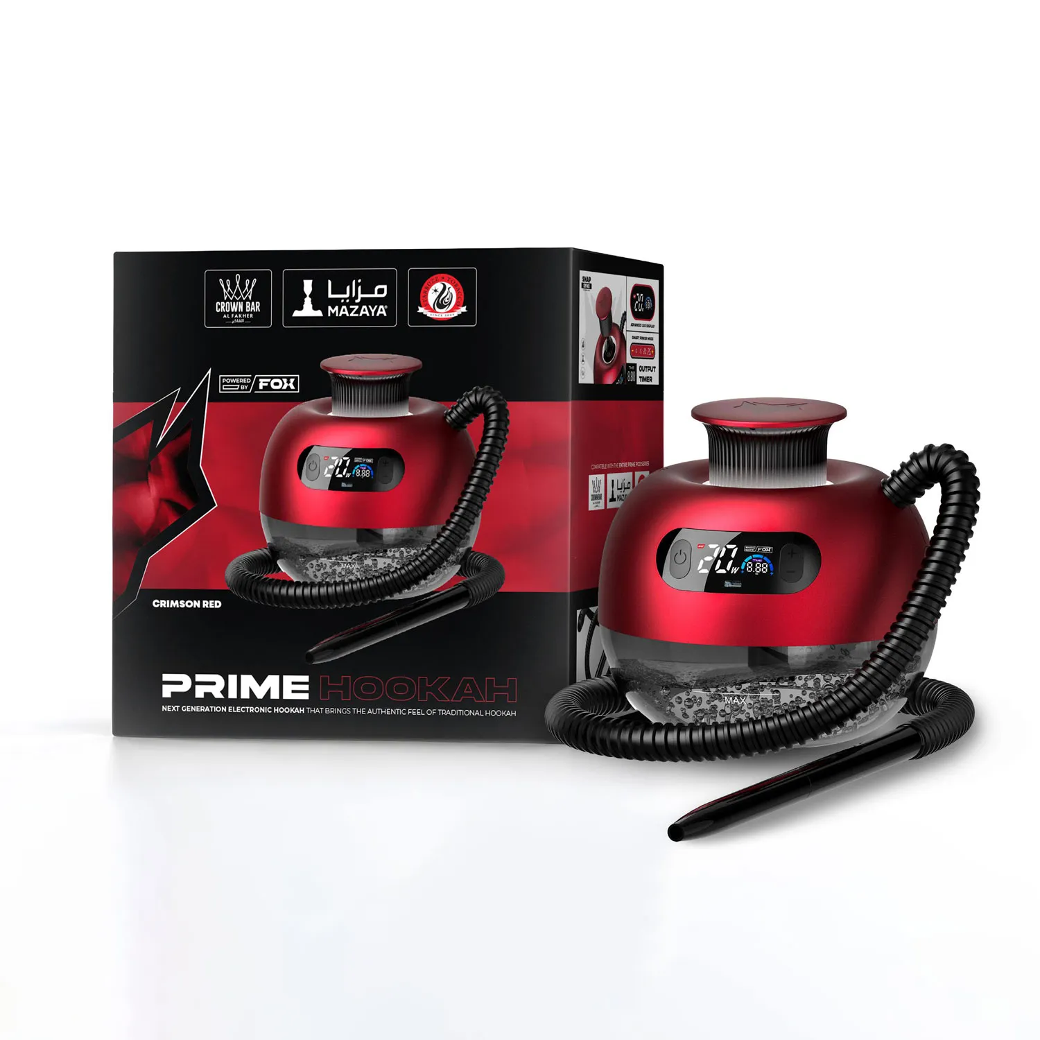 Prime-Hookah-Crimson-Red Prime Hookah - Crimson Red (Case) - Image 1